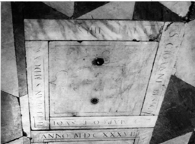 lapide tombale - bottega genovese (primo quarto sec. XVII)