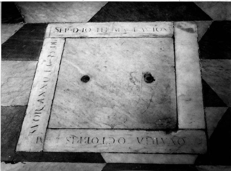 lapide tombale - bottega genovese (secondo quarto sec. XVII)