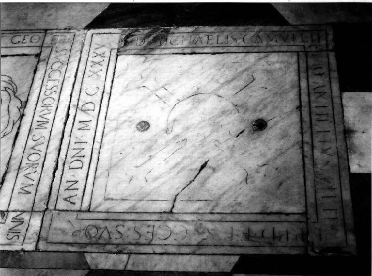 teschio (lapide tombale) - bottega genovese (secondo quarto sec. XVII)