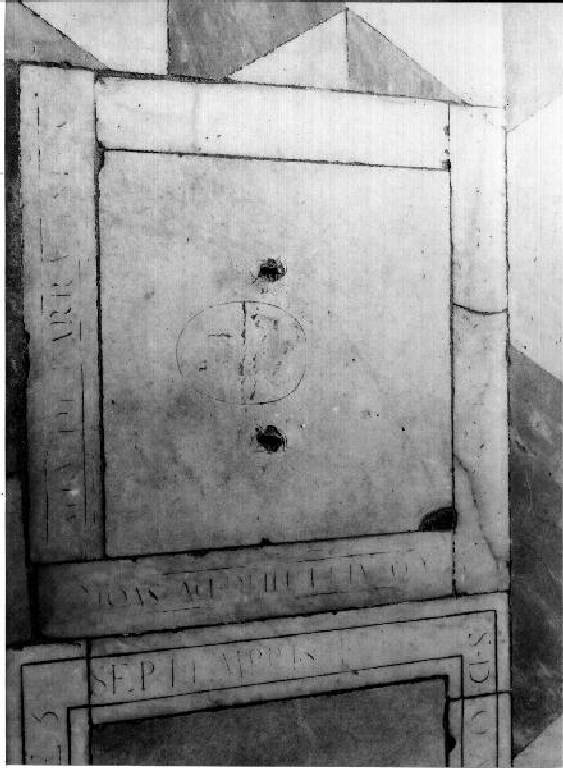 lapide tombale - bottega genovese (fine sec. XVI)