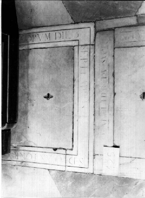 lapide tombale - bottega genovese (fine sec. XVI)