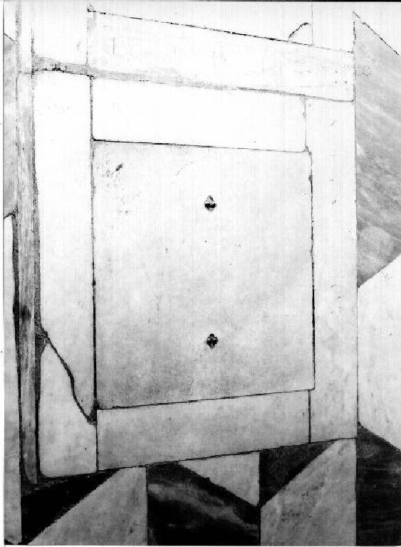 lapide tombale - bottega genovese (ultimo quarto sec. XVI)