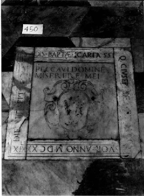 stemma (lapide tombale) - bottega genovese (secondo quarto sec. XVII)
