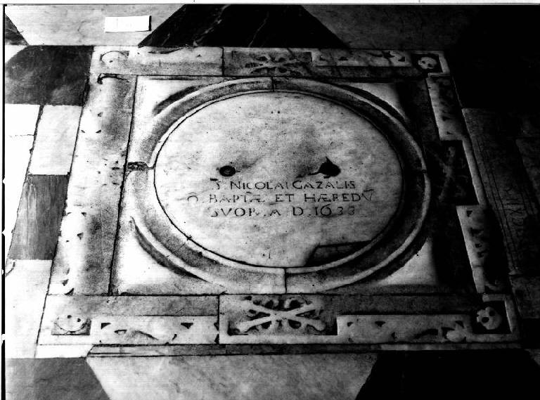 iscrizione (lapide tombale) - bottega genovese (secondo quarto sec. XVII)