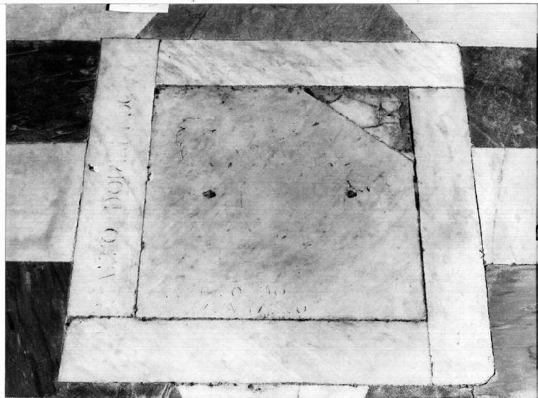 lapide tombale - bottega genovese (terzo quarto sec. XVII)
