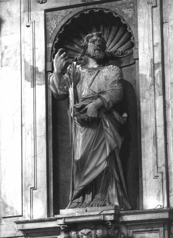 San Matteo Evangelista (statua) di Bigamo (attribuito) (secondo quarto sec. XVII)