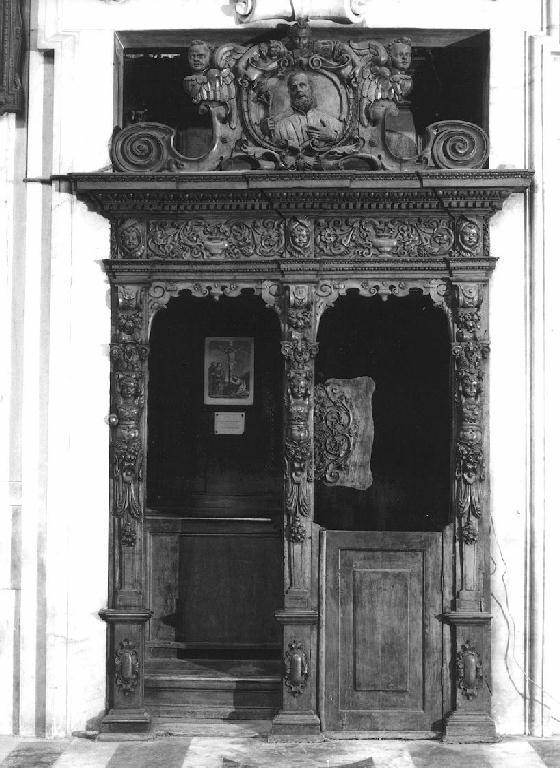 elementi decorativi (confessionale) - bottega ligure (inizio sec. XVII)