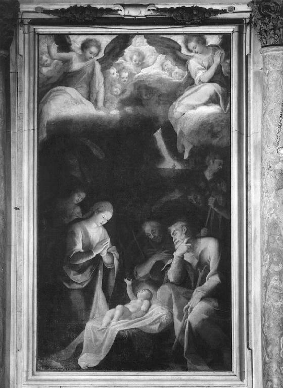 natività di Gesù (pala) di Roncalli Cristoforo detto Pomarancio (attribuito) (inizio sec. XVII)