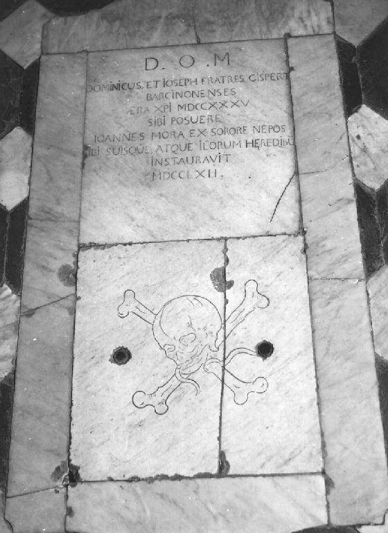 lastra tombale - PRODUZIONE LIGURE (sec. XVIII, sec. XVIII)