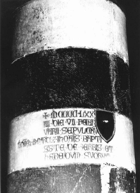 lapide, opera isolata - ambito genovese (terzo quarto sec. XV)