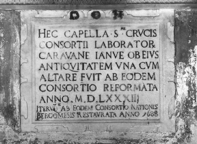 lapide, opera isolata - ambito abruzzese (ultimo quarto sec. XVII)