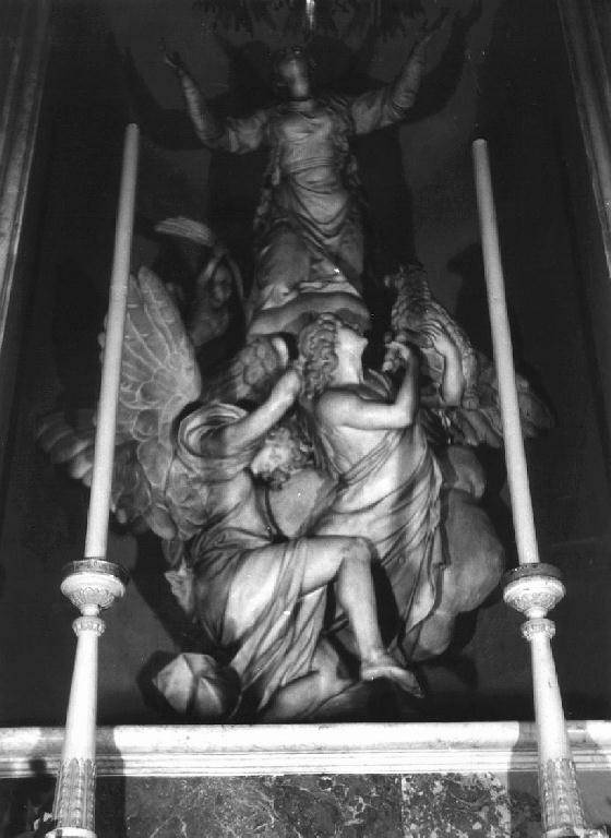 Sant'Agnese (gruppo scultoreo) di Traverso Nicolò Stefano (attribuito) (fine sec. XVIII)