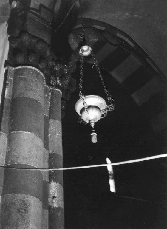 lampada pensile, serie - bottega ligure, ambito ligure (seconda metà sec. XIX)