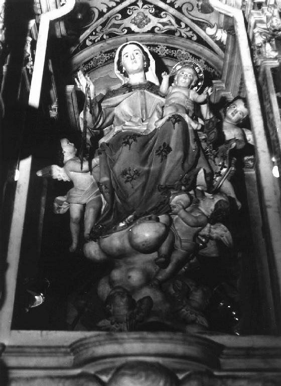 Madonna del Carmelo (gruppo scultoreo) di Canepa Antonio (attribuito) (sec. XX)