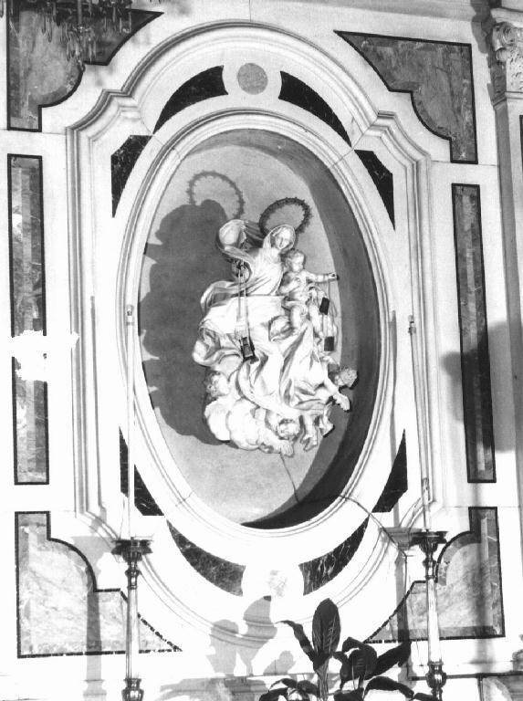 Madonna del Carmelo (gruppo scultoreo) di Schiaffino Francesco Maria (attribuito) (prima metà sec. XVIII)