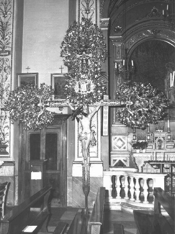 Cristo crocifisso (croce processionale) - bottega ligure (primo quarto sec. XX)