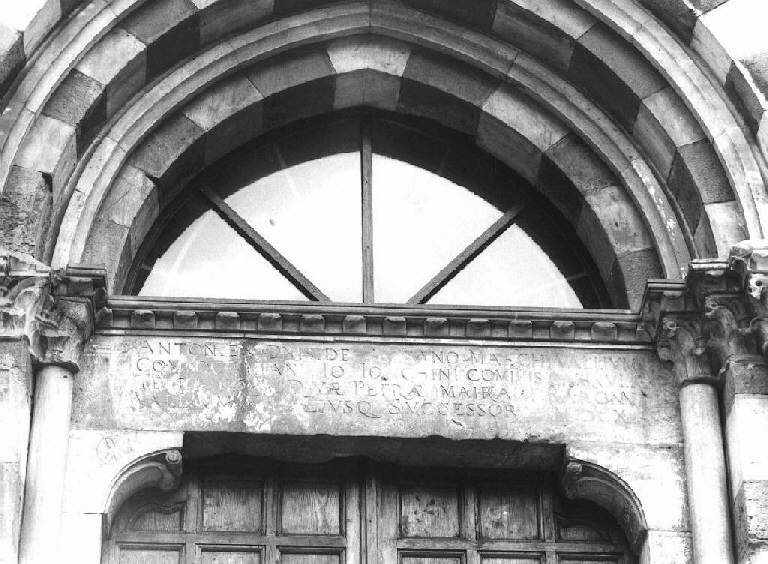 EPIGRAFE DI ANTONIO DA PASSANO (lapide) - bottega genovese (primo quarto sec. XVII)