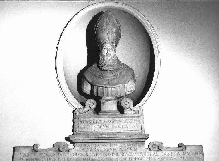 San Basilio Magno (statua) - bottega ligure (secc. XVI/ XVII)