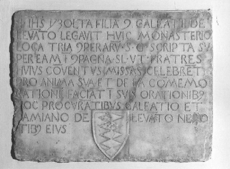 lapide commemorativa - bottega ligure (inizio sec. XVI)