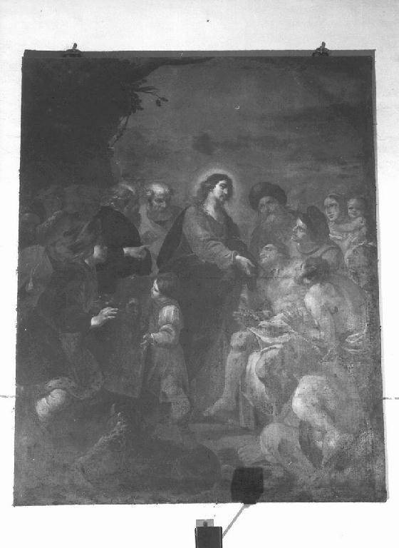 ANANIA TENTA INVANO DI DIPINGERE IL VOLTO DI CRISTO (dipinto) di De Ferrari Orazio (metà sec. XVII)