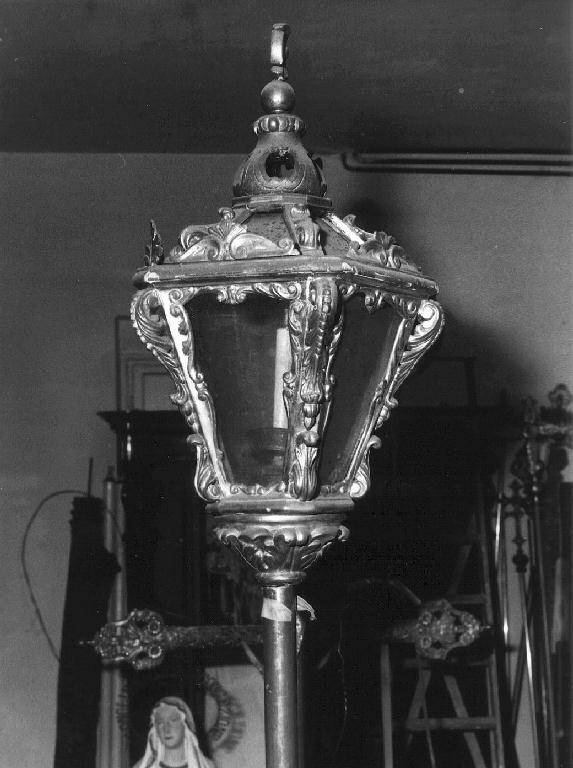 lanterna processionale, serie - bottega ligure (prima metà sec. XIX)
