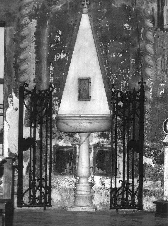 fonte battesimale - bottega genovese (secc. XVIII/ XIX)