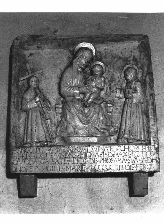 Madonna con Bambino in trono tra santi (rilievo) - bottega ligure (metà sec. XV)