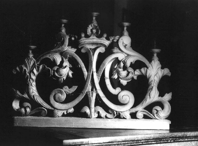 candelabro a serpentina - bottega ligure (seconda metà sec. XIX)