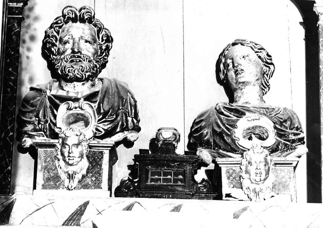 figura maschile (reliquiario - a busto, elemento d'insieme) - bottega italiana (sec. XVIII)