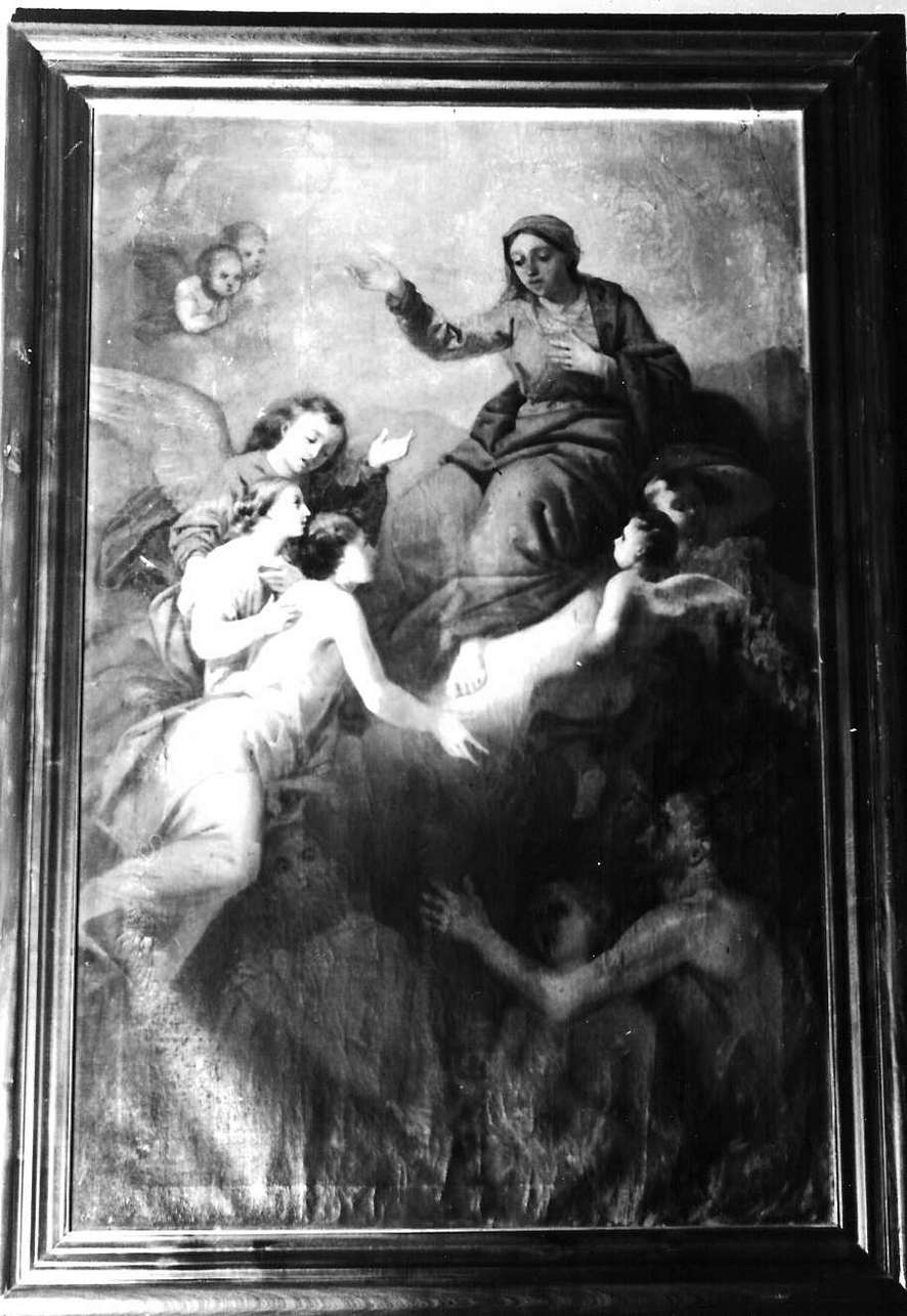 Madonna che intercede per le anime del purgatorio (dipinto, opera isolata) - bottega italiana (secc. XVIII/ XIX)