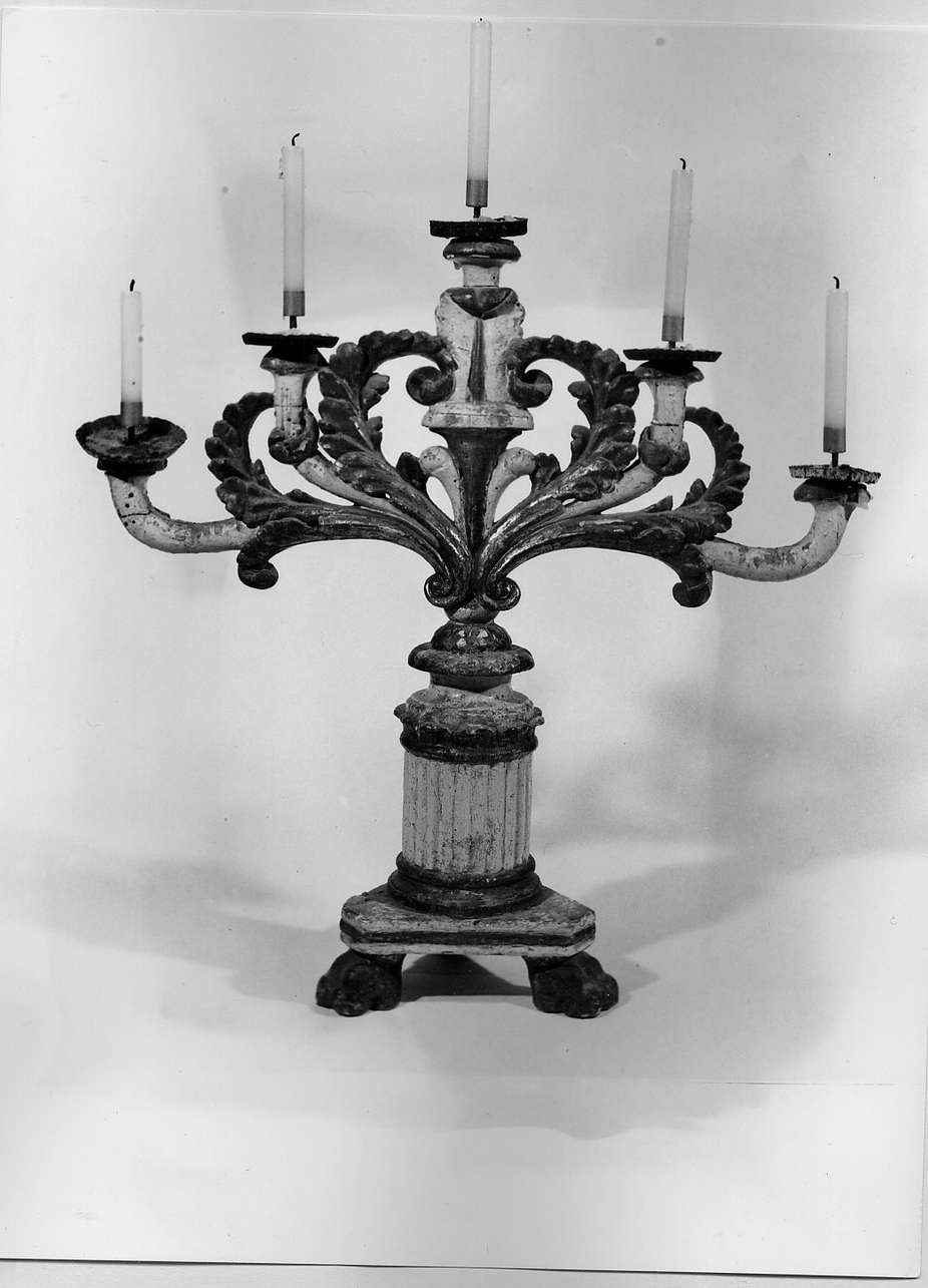 candelabro, opera isolata - bottega italiana (sec. XVIII)