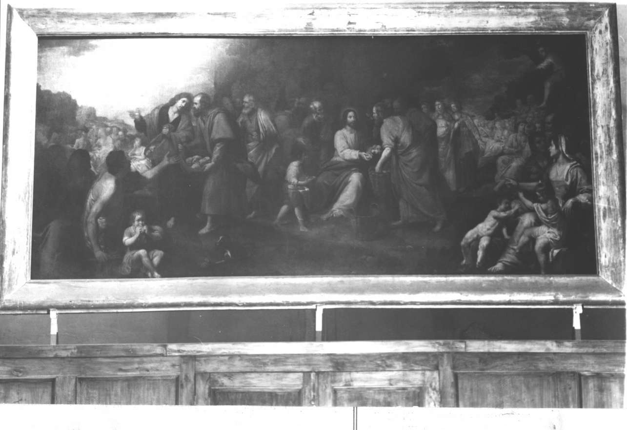 moltiplicazione dei pani e dei pesci (dipinto, opera isolata) di Casone Giovanni Battista (sec. XVII)