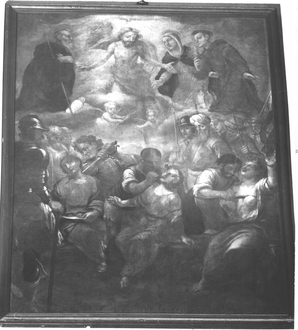 Martirio di Santa Lucia, Sant'Apollonia e Sant'Agata (dipinto, opera isolata) - ambito italiano (sec. XVII)