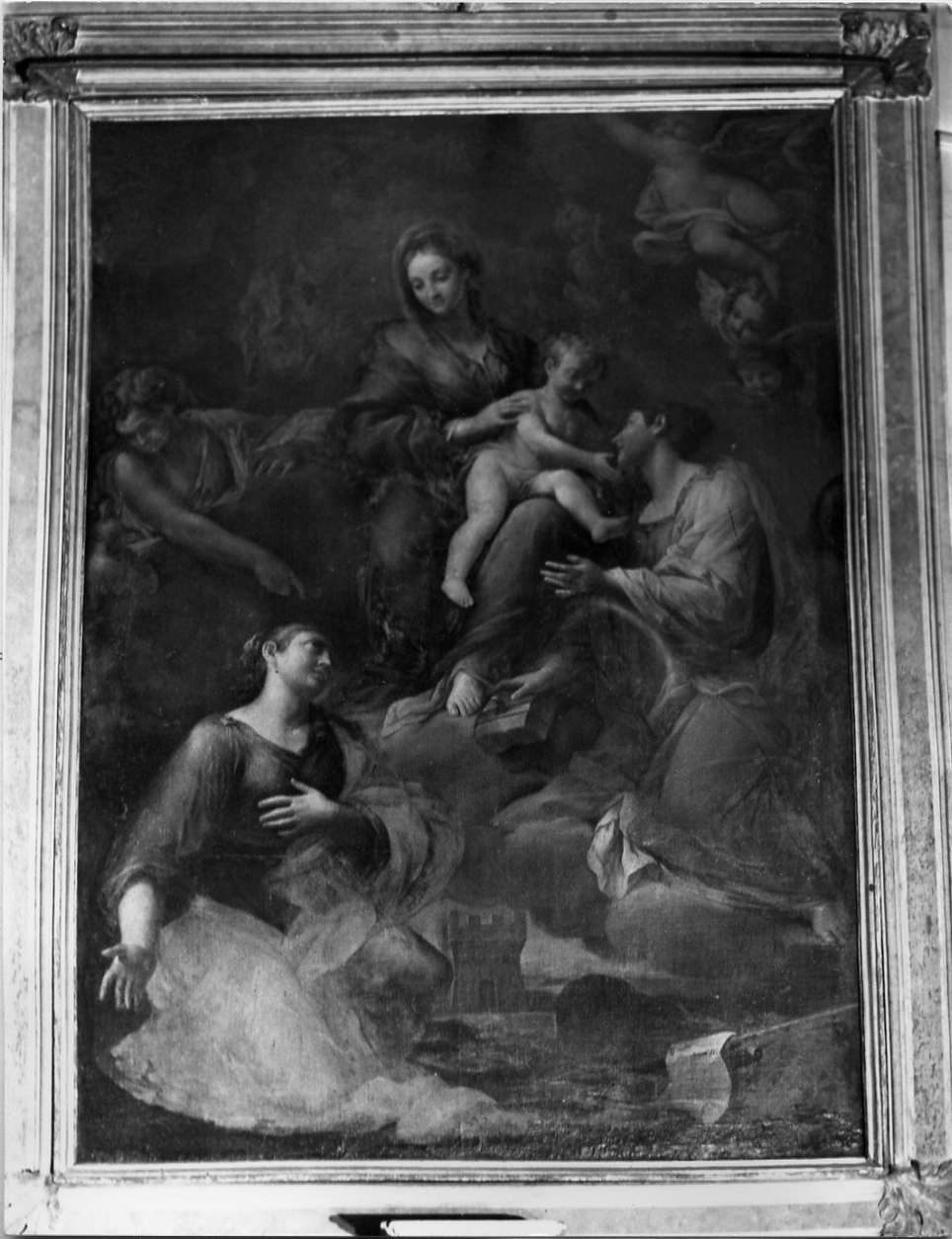 Madonna con Bambino e Santi (pala d'altare, opera isolata) di Boccaccino Francesco (sec. XVIII)