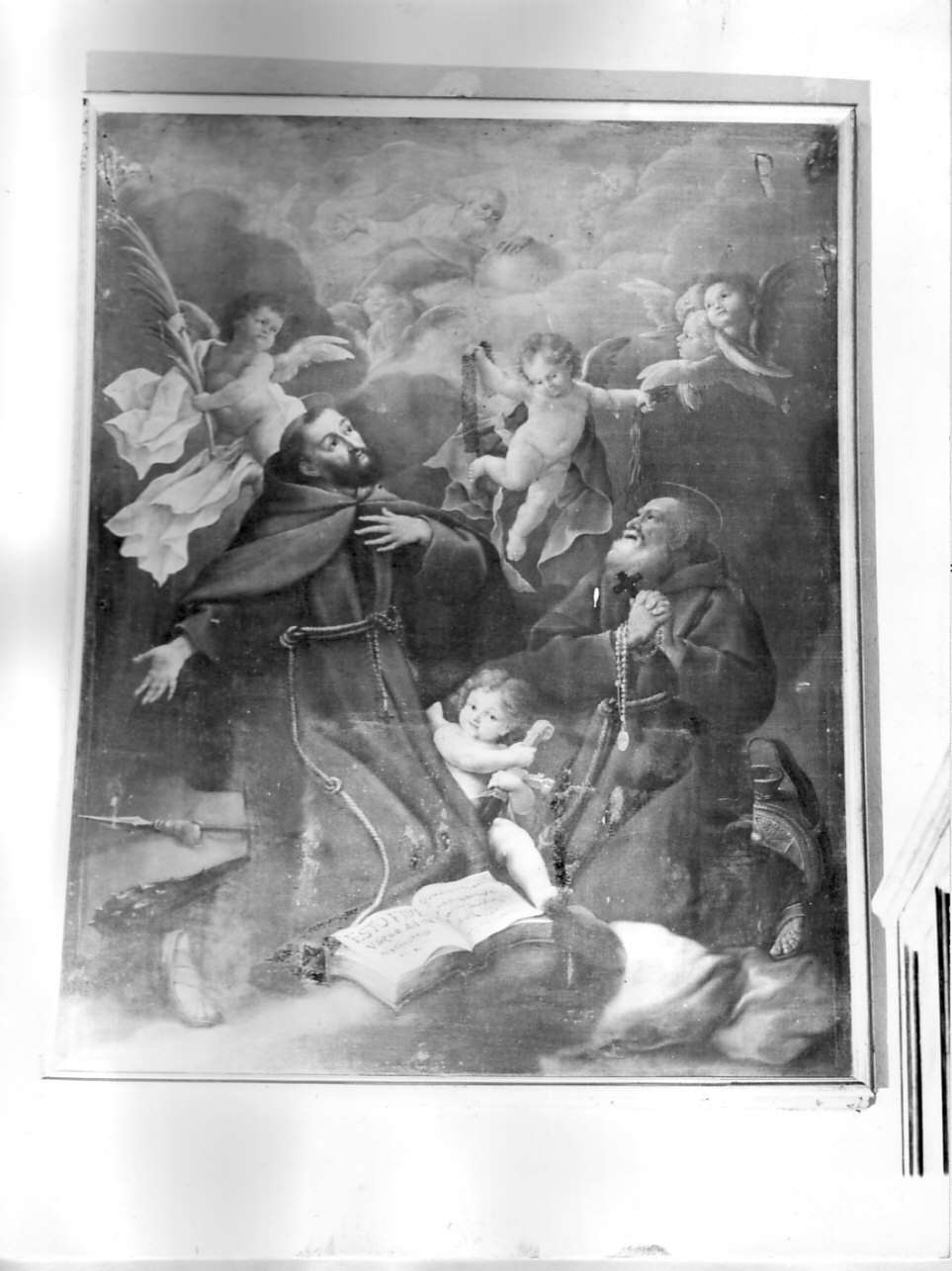 San Francesco e San Felice da Cantalice in venerazione (dipinto, opera isolata) - ambito italiano (sec. XVIII)