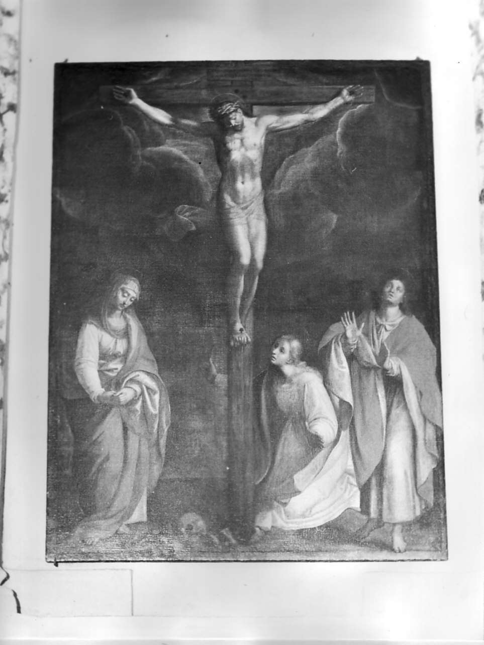 crocifissione di Cristo (dipinto, opera isolata) - ambito genovese (sec. XVII)