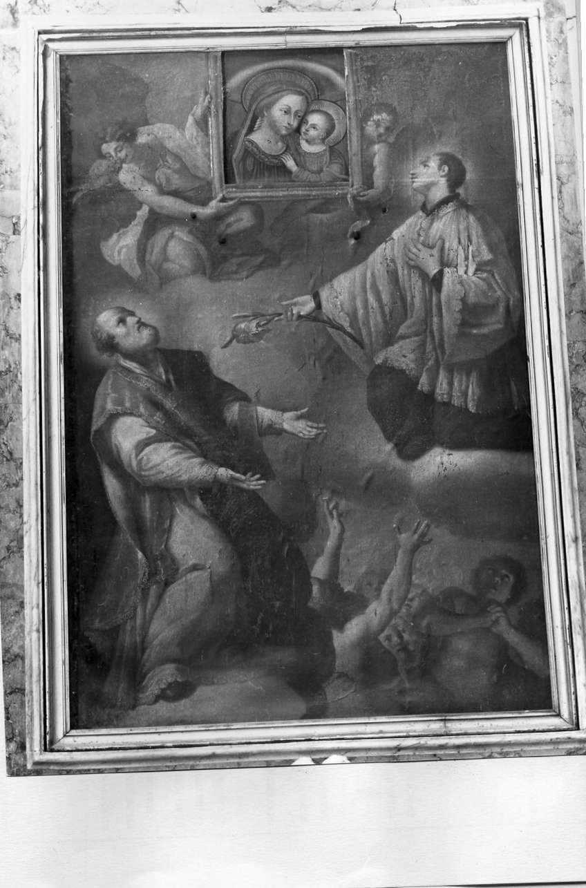 Madonna che intercede per le anime del purgatorio (dipinto, opera isolata) - ambito italiano (secc. XVIII/ XIX)