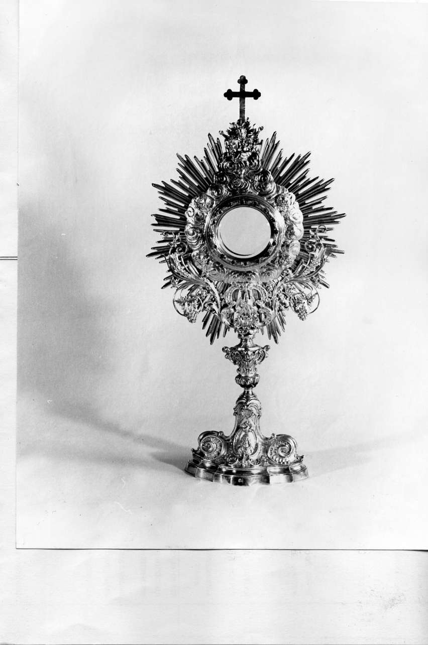 ostensorio - a raggiera, opera isolata - bottega ligure (seconda metà sec. XVIII)