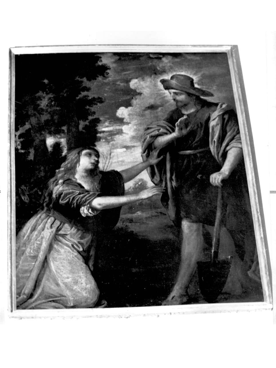 apparizione di Cristo risorto a Santa Maria Maddalena (dipinto, opera isolata) - ambito genovese (sec. XVII)