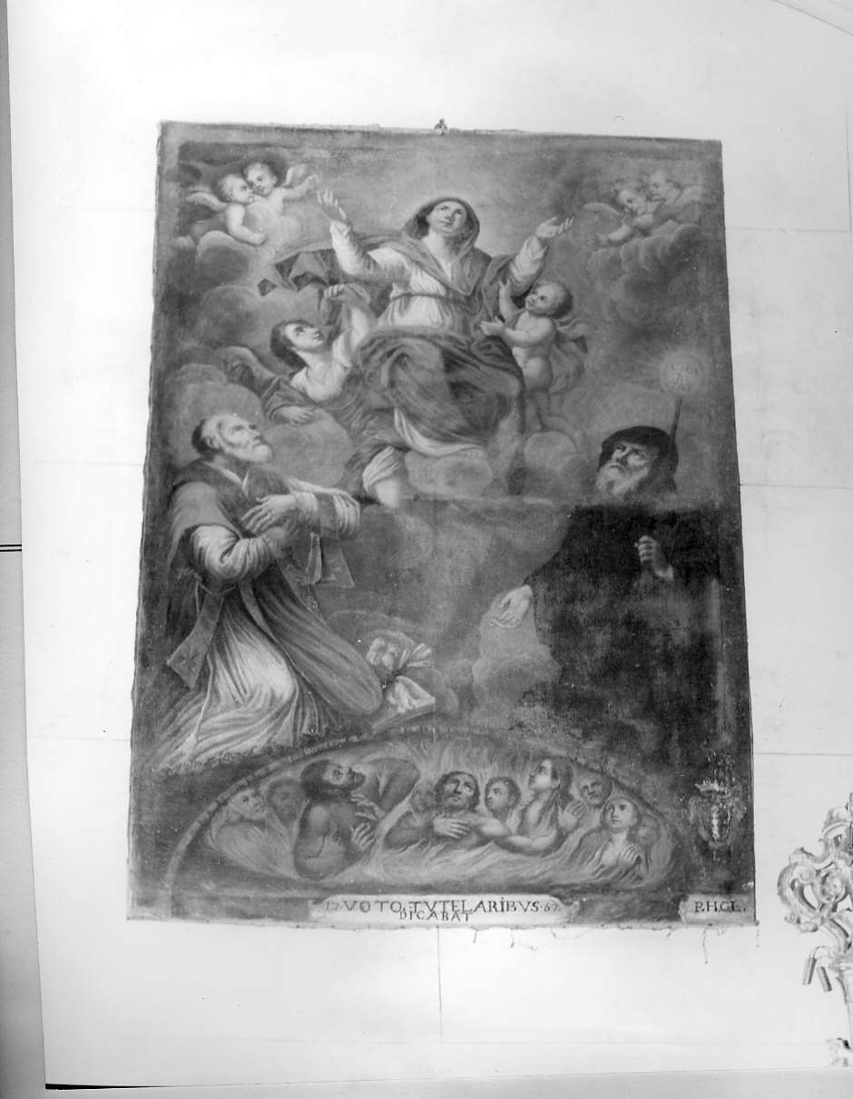 Madonna in gloria (dipinto, opera isolata) - ambito italiano (sec. XVIII)