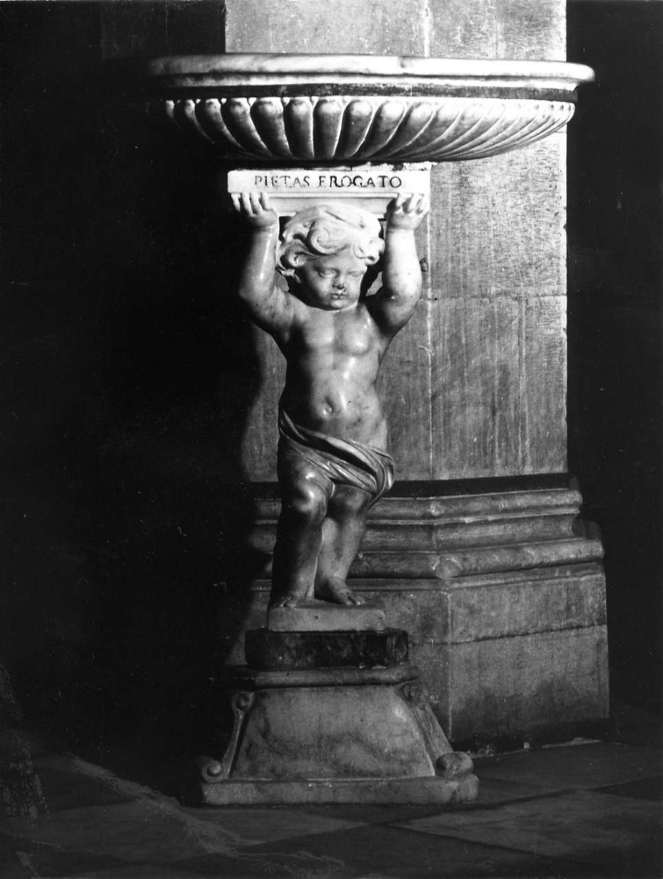 acquasantiera, coppia - bottega italiana (sec. XVII)