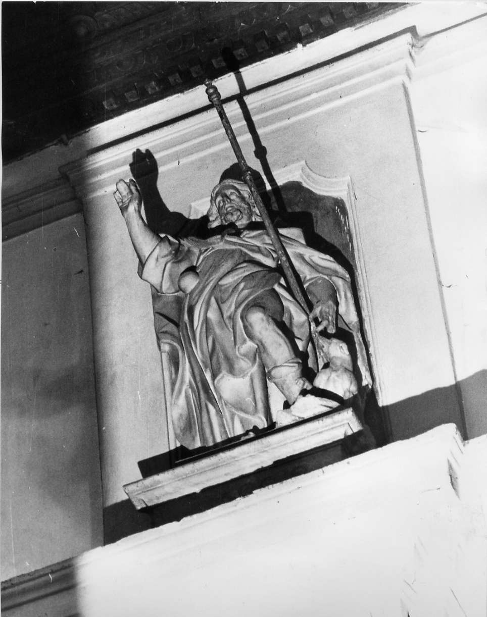 San Rocco (scultura, serie) di Casoni Baldassarre (attribuito) (fine/inizio secc. XVII/ XVIII)