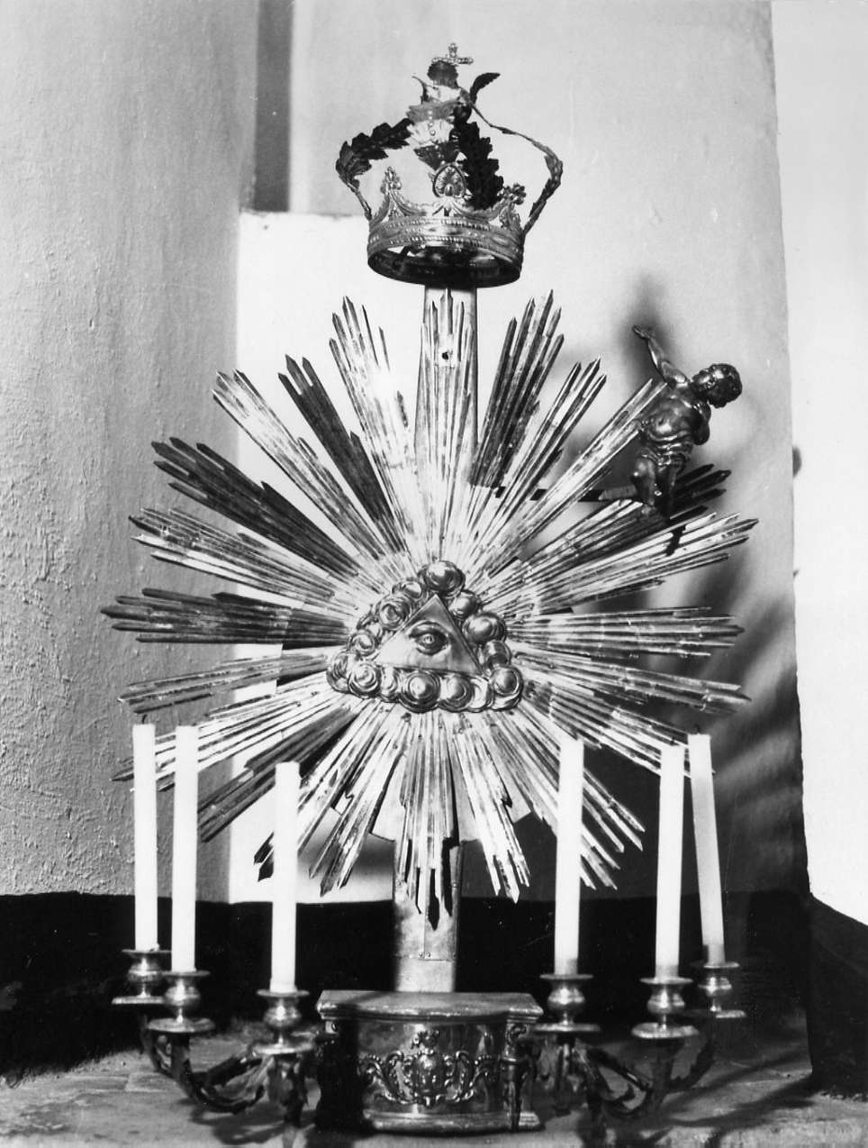 tronetto per esposizione eucaristica, opera isolata - bottega italiana (sec. XIX)