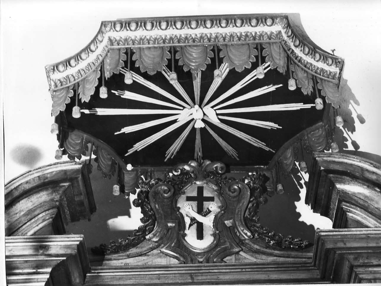 colomba dello Spirito Santo (baldacchino, opera isolata) - bottega italiana (sec. XIX)