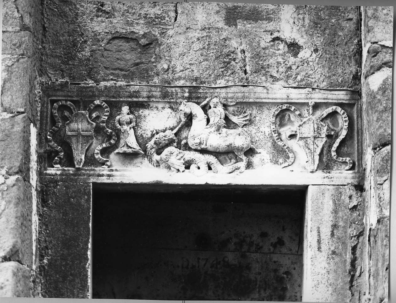 San Giorgio e il drago (rilievo, opera isolata) - ambito italiano (fine sec. XV)