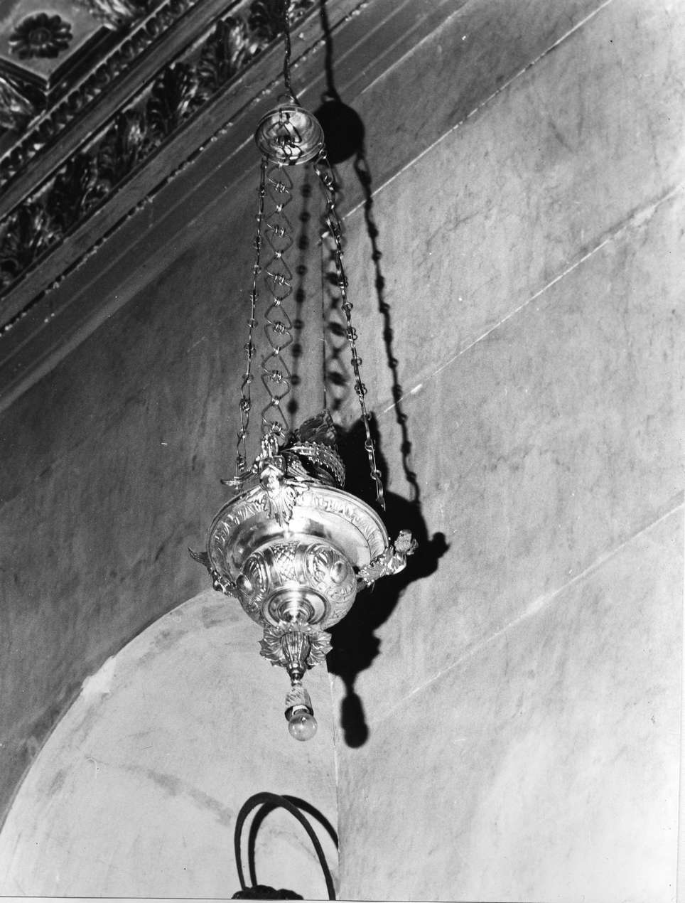 lampada pensile, opera isolata - bottega ligure (sec. XIX)