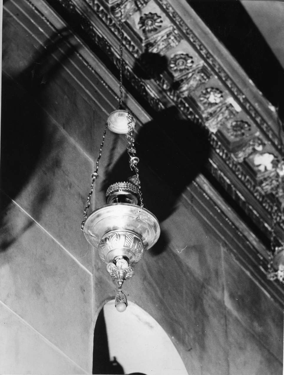 lampada pensile, opera isolata - bottega ligure (sec. XIX)