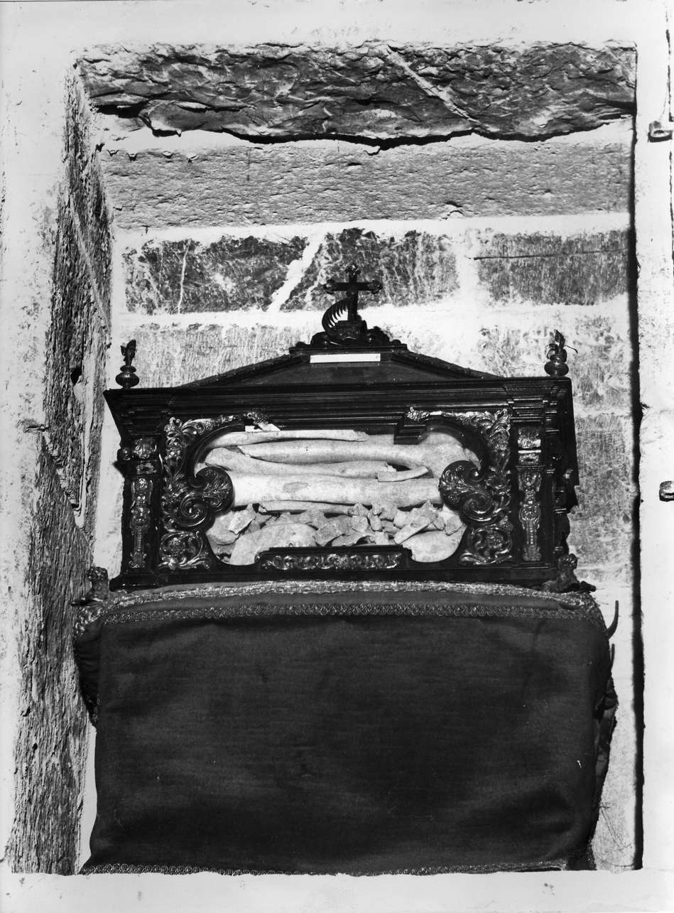 reliquiario a teca - a urna, opera isolata - bottega italiana (sec. XVIII)