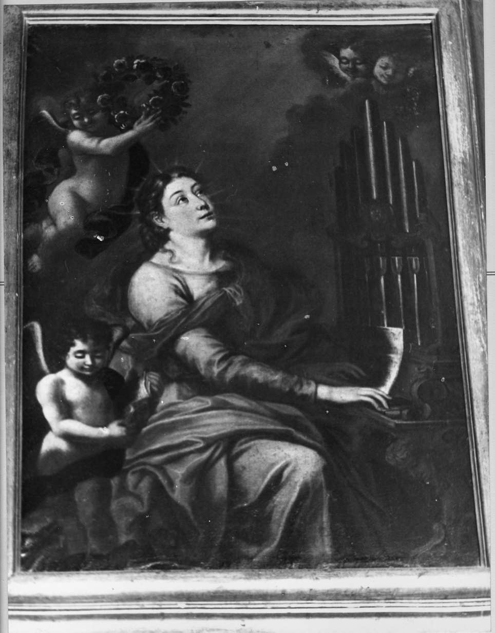 Santa Cecilia (dipinto, opera isolata) - ambito italiano (sec. XVIII)