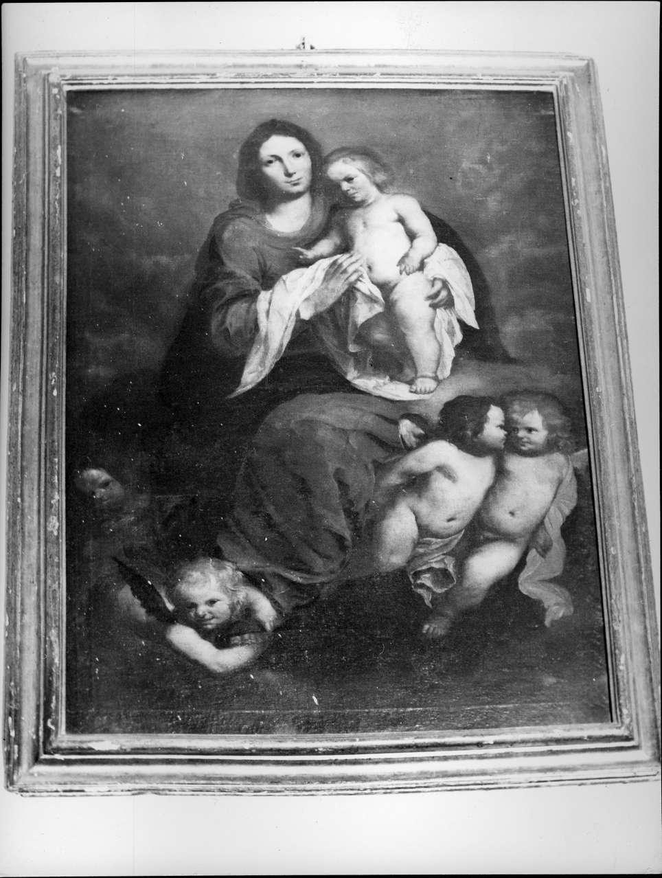 Madonna con Bambino e angeli (dipinto, opera isolata) - ambito genovese (?) (prima metà sec. XVII)
